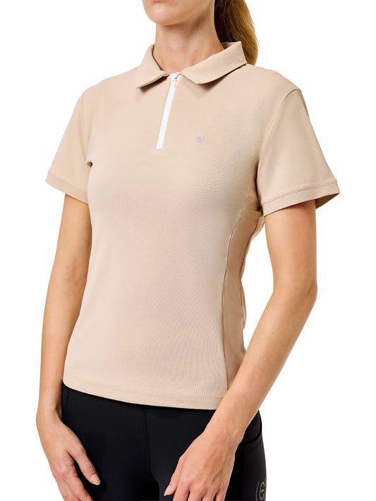 Polo Shirt Zip Sand