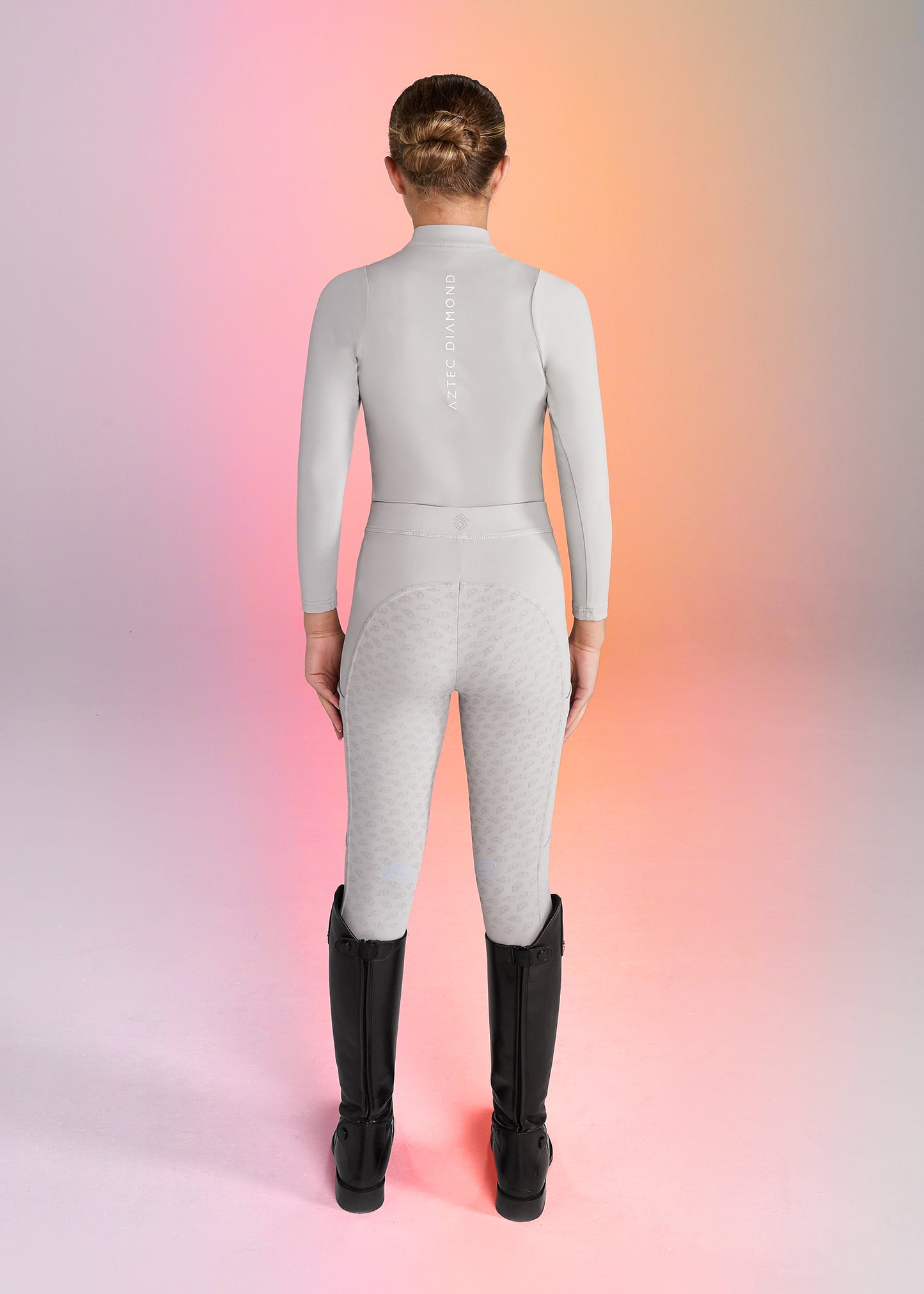 YR Cosmic Grey Full Seat Riding Leggings
