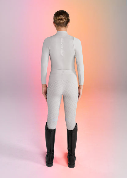 YR Cosmic Grey Full Seat Riding Leggings