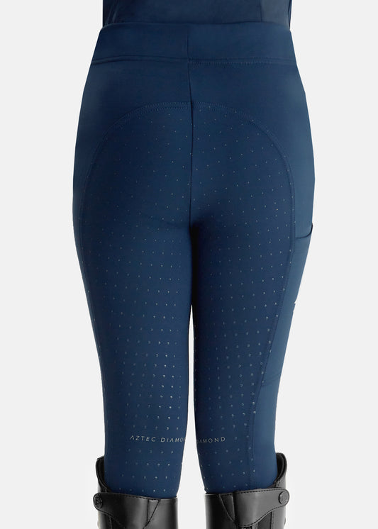 YR Navy Full Seat Riding Leggings