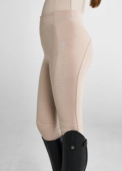 YR Beige Full Seat Riding Leggings