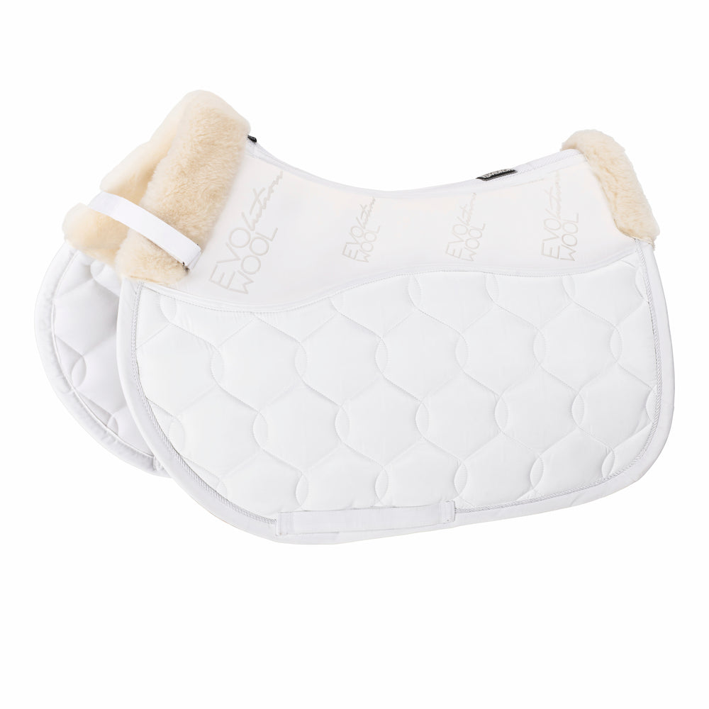 Saddle Pad Glossy Evo Wool White