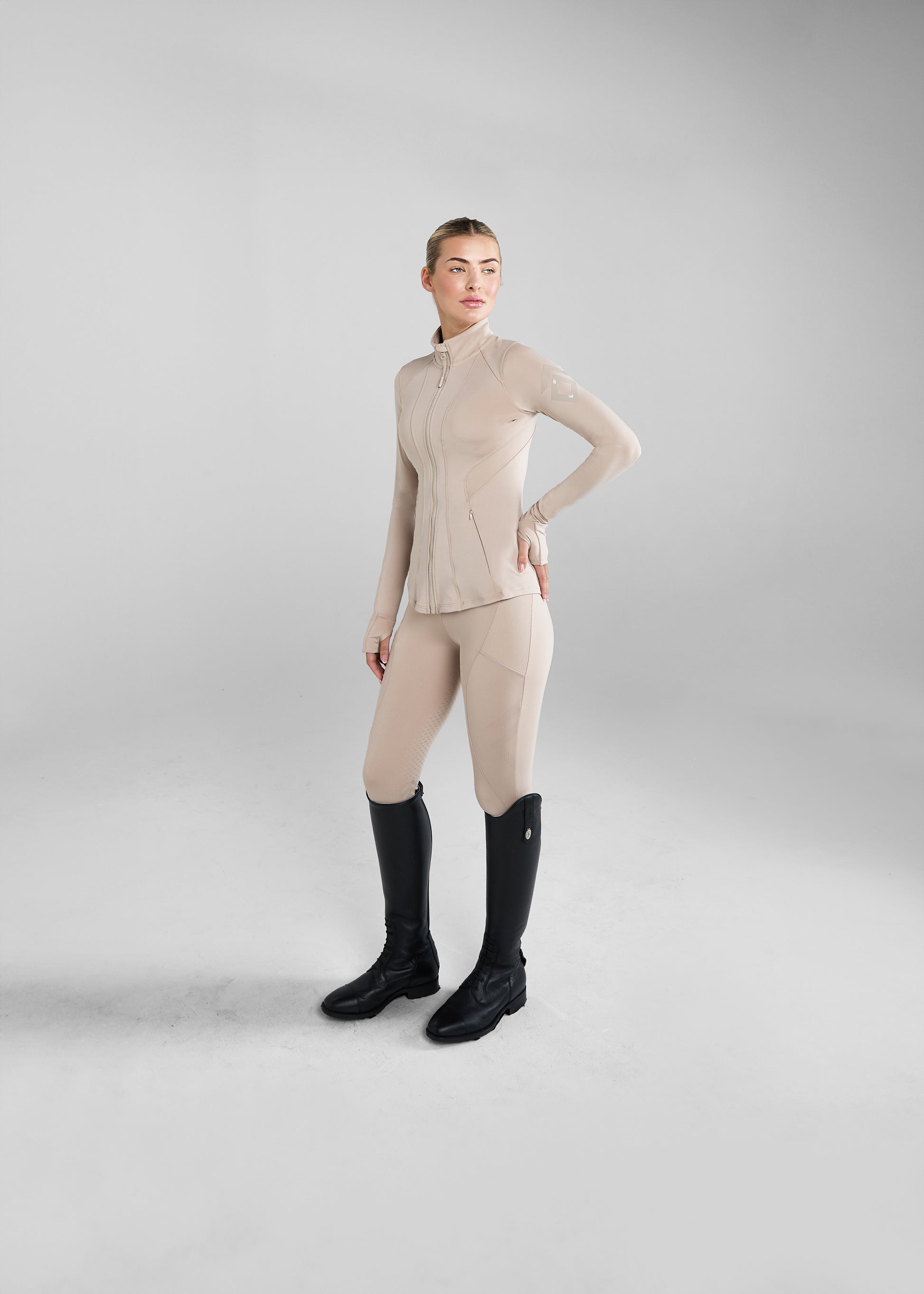 Aztec Diamond Riding Leggings:
“Aztec Diamond riding leggings featuring high-stretch fabric, supportive waistband, and sleek side pocket design”
“Detail of Aztec Diamond riding leggings showing reinforced knee patches and subtle logo branding”
“Pair of Aztec Diamond riding leggings displayed flat, highlighting contoured seams and technical performance material”
