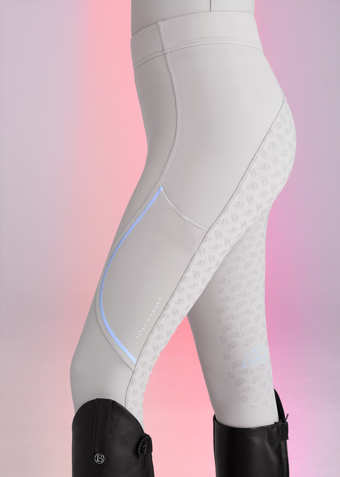 YR Cosmic Grey Full Seat Riding Leggings