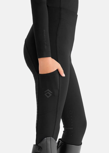 YR Black Full Seat Riding Leggings